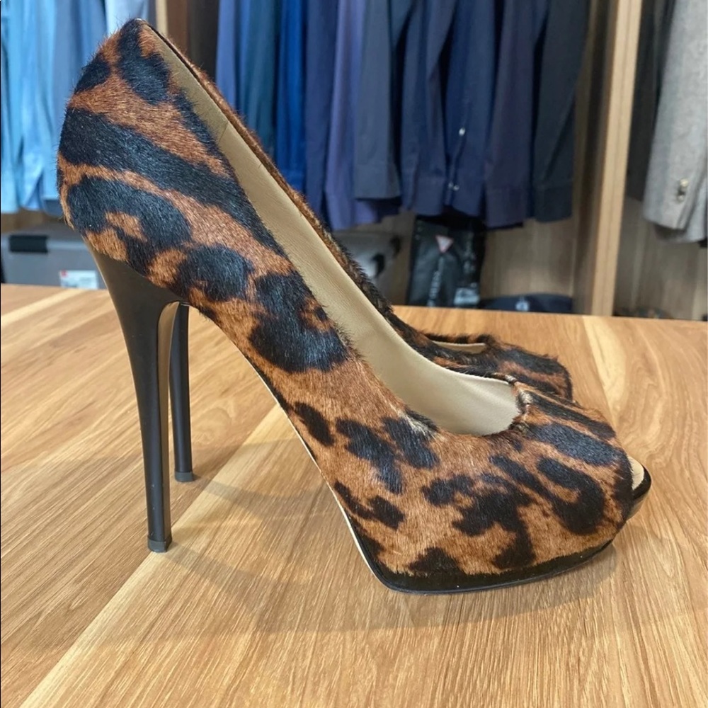 Giuseppe Zanotti Animal Print Ponyhair Stilettos